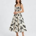 thumbnail image 2 of WRKEKC Floral Dress for Women Vintage Floral Print Adjustable Spaghetti Strap Dress Soft Breathable Fabric Chic, 2 of 5