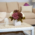 thumbnail image 3 of 13in. Peony, Hydrangea and Dahlia Artificial Arrangement in Marble Finished Vase, 3 of 3