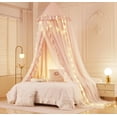 thumbnail image 3 of Dosel para Cama Mengersi Princesa Cúpula Redonda Beige Rosa/Doble, 3 of 8