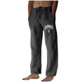 thumbnail image 2 of CaiJunJia George Men's Print Cotton Linen Casual Pants with Elastic Waistband - Soft, Breathable, and Loose-Fit Summer Pants, 2 of 4