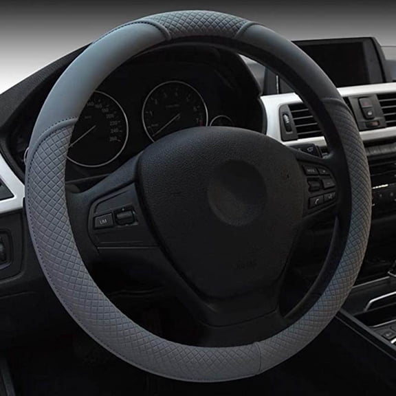 100Fens DIY Leather Car Auto Soft Steering Decoration Wheel Cover Thread Anti-slip New