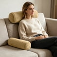 thumbnail image 5 of QuanTara Neck Roll Pillowcase with Zipper – Dark Gray Cylindrical Pillow Cover 5.9x15.7in, Soft Polyester Round Cushion Case for Bedroom, Living Room & Sofa, 5 of 6