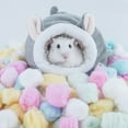 thumbnail image 3 of SPRING PARK Hamster Bed House, Winter Warm Cotton Cage Nest for Small Pet Animals Guinea Pig Hedgehog Chinchilla Ferret Rat, Hamster Bed Accessories Cage Toys House Supplies, 3 of 7
