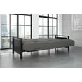 DHP Henley Metal Arm Futon Frame, Black Metal