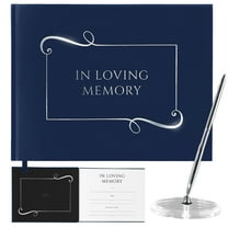 In Loving Memory Funeral Guest Book with Pen