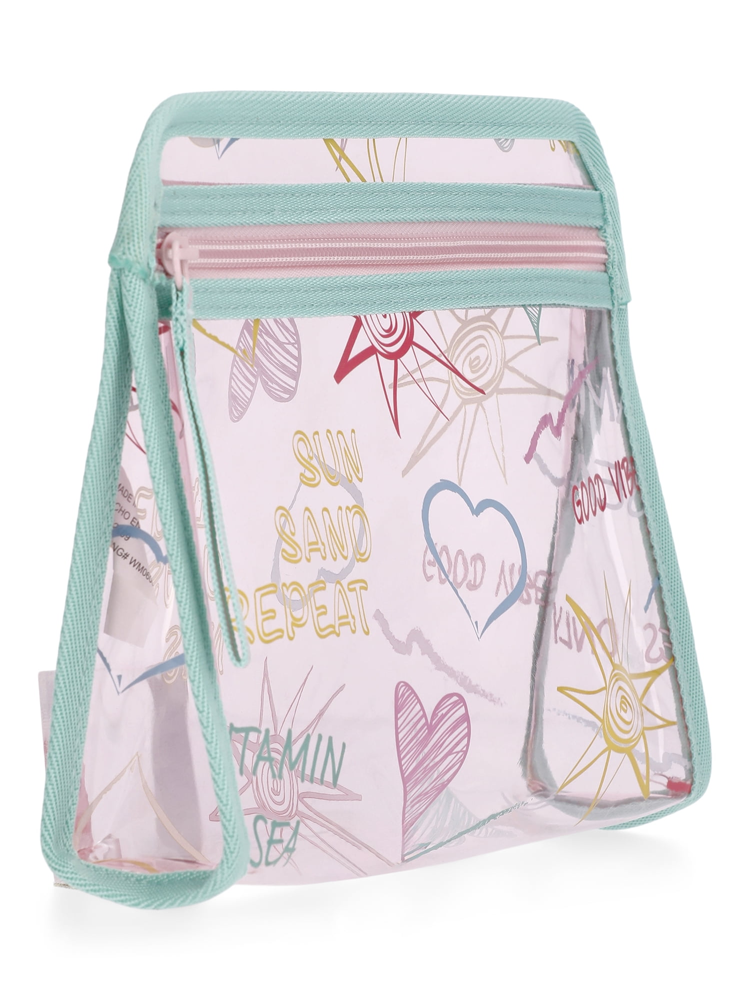No Boundaries Women's Beach Pouch,  Clear Multicolor