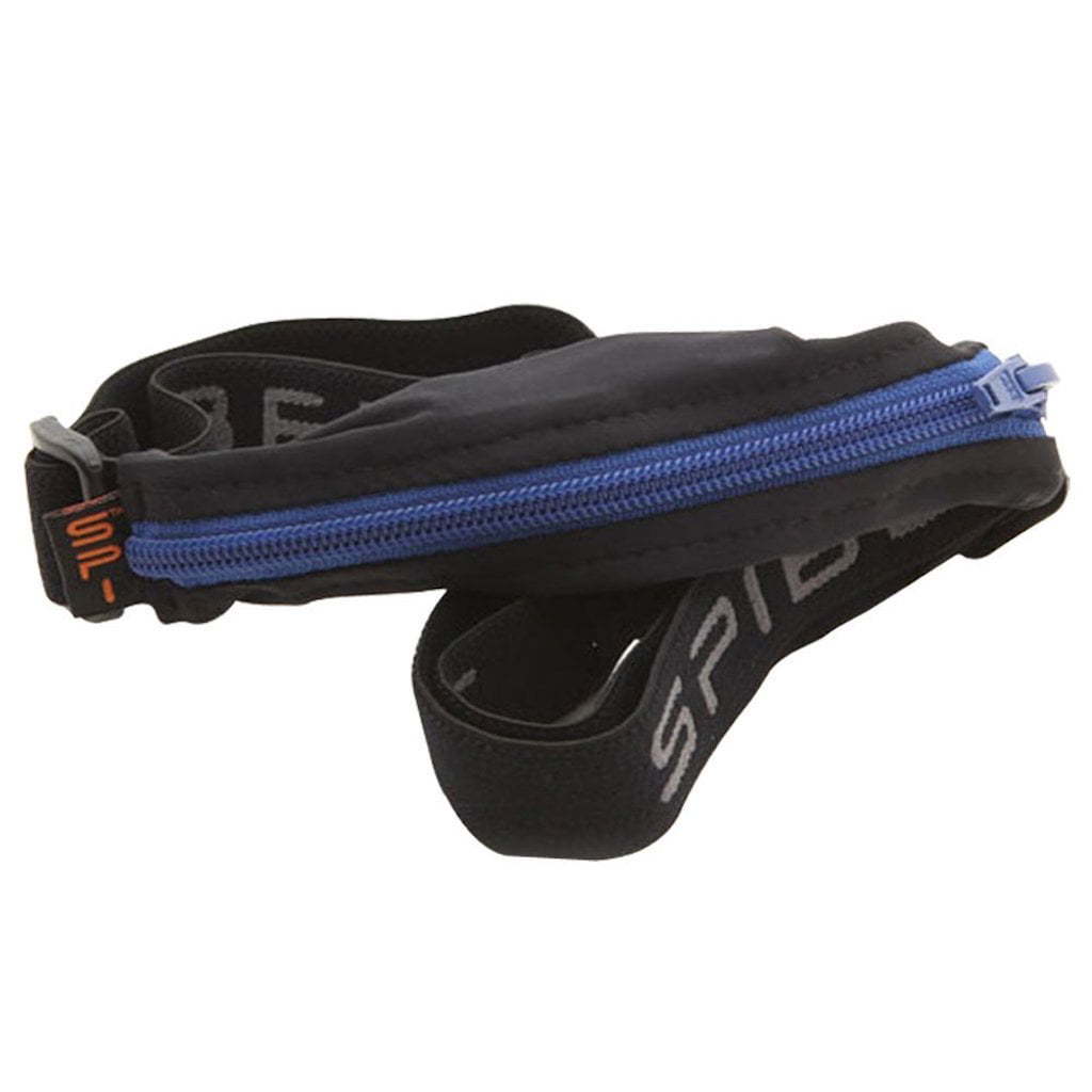 SPIbelt Large Pocket Running Waist  Belt Black with Turquoise Zipper No Bounce 