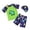 Green, variant on REDARER Toddler Boys' 3-Piece Swim Set – Dinosaur Print Short-Sleeve Rash Guard Trunks Matching Swim Cap, Beach Bathing Suit,2-3 Years