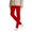 Red, variant on Girls Fleece Lined Leggings Thickened Slim Fit Base Layer Pants Stretch Full Length Pull On Winter Casual Style
