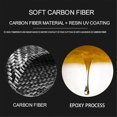 thumbnail image 3 of For 5 Series G30 G38 2018-2021 Carbon Fiber Car Central Control Warning Light Button Frame Trim Interior Accessories, 3 of 5