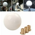 thumbnail image 1 of White Ball Universal Manual Gear Shift Knob Handle Shifter Lever Head, 1 of 11
