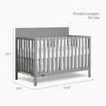 thumbnail image 3 of Dream On Me Ivy 5 in 1 Convertible Full-size Crib, Greenguard Gold & JPMA Certified, Converts from Baby Crib to Toddler Bed, Day Bed, Kids Bed and Full-size Bed, Seagrass, 3 of 6