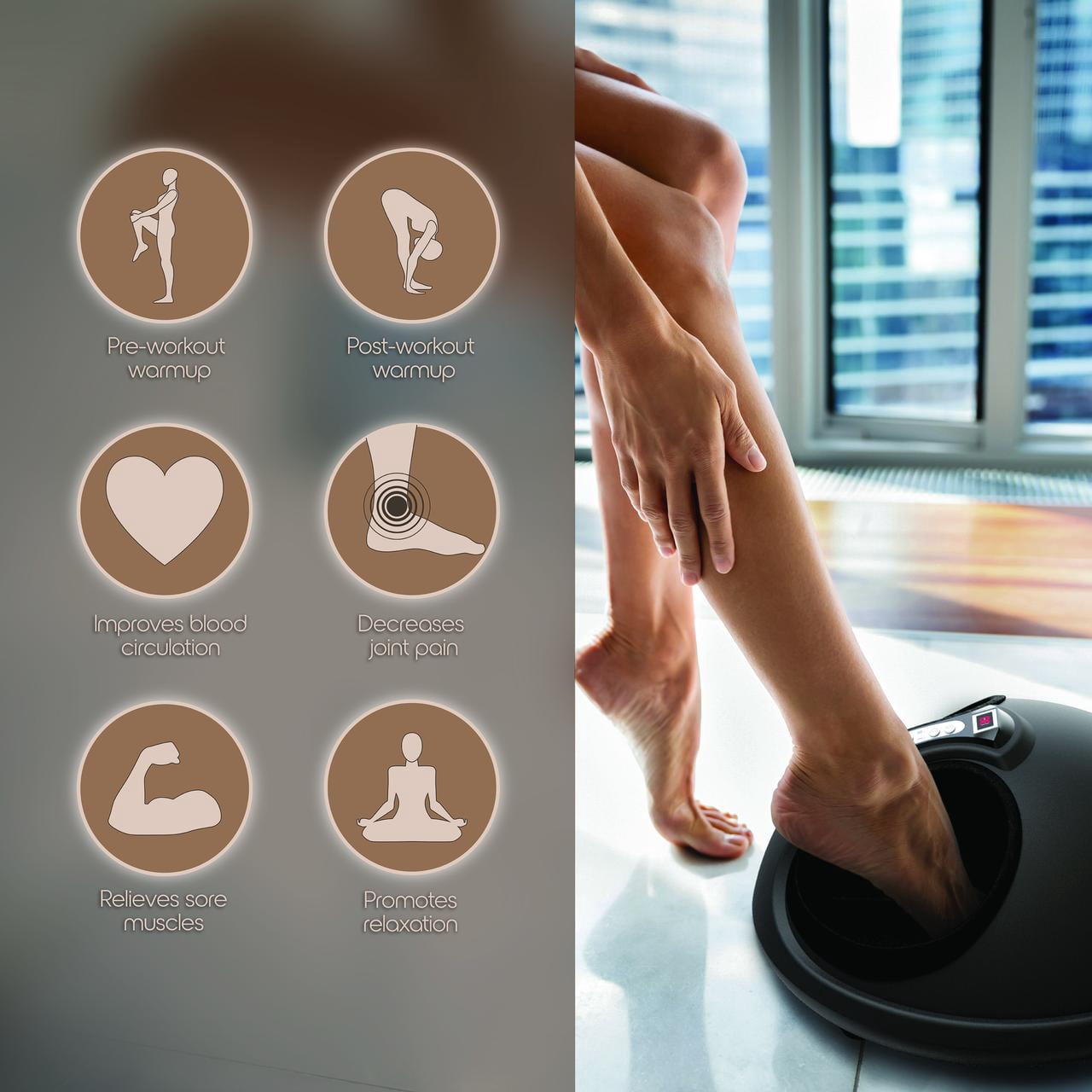 SLF Therapeutic Shiatsu Spa Foot Massager with Heat - Remote