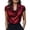 Wine, variant on Staron Summer T-Shirts for Women Elegant Cowl Neck Casual Short Sleeve Solid Color Satin Blouse Top, Wine S