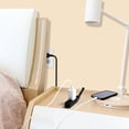 thumbnail image 2 of Twin Extension Cord, 24 Ft Flat Wall Plug, 12 Feet on Each Side, 3 Prong Power Strip with 6 Outlets, Double Extension Cord Splitter for Behind Bed, Couch, Nightstand, Furniture, Black, 2 of 7