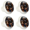 thumbnail image 2 of 4 Pcs Dachshund Knobs for Kitchen Cabinet Cupboard Dresser Bookcase Drawer Pulls Handles Round Home Decor, 2 of 8