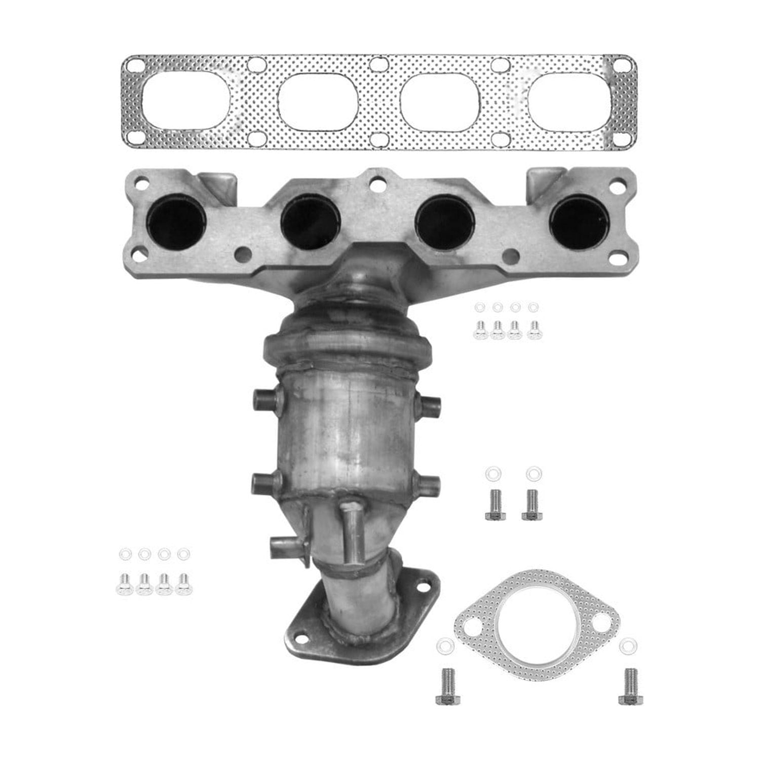 Fits/For Eastern Catalytic Exhaust Manifold With Integrated Catalytic Converter Fits select: 2011-2013 KIA SORENTO, 2010-2012 HYUNDAI SANTA FE