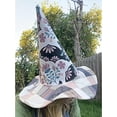 thumbnail image 3 of Jollup Halloween Witch Hat Vintage Cottagecore Style, Handmade Quilt Witch Hat, Renaissance Costume Witchy Vibes, 3 of 7