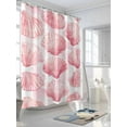 thumbnail image 3 of Shower Curtain, Nautical Pink Seashell Ocean Beach Summer Washable Shower Curtain with Hooks Bath Decor Fabric Shower Curtains for Bathroom, Hotel, Stalls, Bathtubs, 72x72 Inch, 3 of 6