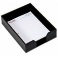 thumbnail image 2 of Dacasso Black Bonded Leather Letter Tray, 2 of 2