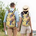 thumbnail image 6 of Naloa Canvas Backpack for Men Women Beautiful Bright Birds And Flowers Print Rucksack Casual Travel Daypack Large and Small Durable College Tote Satchel Bookbag for Teens, 6 of 8