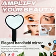 thumbnail image 6 of RAGUPEL Hand Mirrors with Handle,Heart Shape Mirror 7.5"*5.1"*0.8" Handheld Mirror with Handle,Crystal Decor Hand Held Mirrors with Handle,Style3, 6 of 7