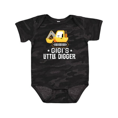

Inktastic Gigi Little Digger Construction Truck Gift Baby Boy Bodysuit