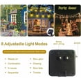 thumbnail image 2 of Cadena de luces solares para exteriores, 50 luces LED impermeables, 8 modos, para interior y exterior, jardín, patio, balcón, boda, fiesta, 2 of 5
