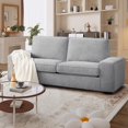 thumbnail image 4 of Harkawon 89'' Modern Loveseat Sofa for Living Room, Modern Chenille Couch  with Solid Wood Frame for Small Space,Removable Sofa Cushion,Easy to Install,Light Grey, 4 of 6
