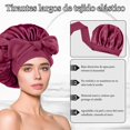 thumbnail image 4 of Gorro de Seda para Dormir, Para El Cabello Largo Bonnet Ajustable para Mujer，capó ajustable de satén, 4 of 7