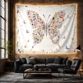 thumbnail image 6 of Colorful Floral Butterfly Tapestry Wall Hanging, 6 of 7
