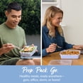 thumbnail image 3 of Bentgo Prep - 20-piece 1-compartment Reusable Meal Containers With Lids  & Bpa Free Materials Durable Microwave Freezer Dishwasher Safe To Go Food Storage (periwinkle), 3 of 8
