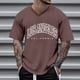 thumbnail image 2 of Camiseta oversize de verano para hombre, cuello redondo, manga corta, estampado urbano, informal - Poliéster/spandex, corte holgado, estilo deportivo/urbano, 2 of 4