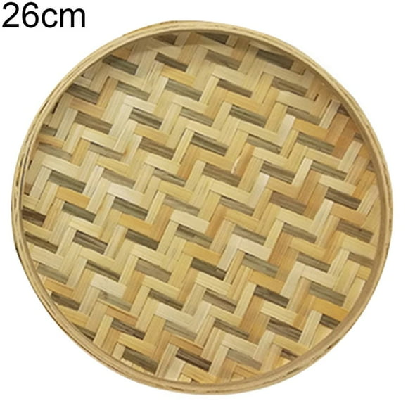 EIMELI Home  Shape Handmade Bamboo Weaving Sieve Fruit Tea Basket Storage Organizer