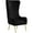 Black, variant on Maklaine Contemporary Deep Button Tufted Gray Velvet Accent Chair