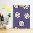 thumbnail image 6 of 12.5"x9" Baseball Pattern Clipboards, Standard A4 Letter Size Nursing Clipboard with Low Profile Metal Clip Decorative Clip Board for Office Supplies,Gold, 6 of 7