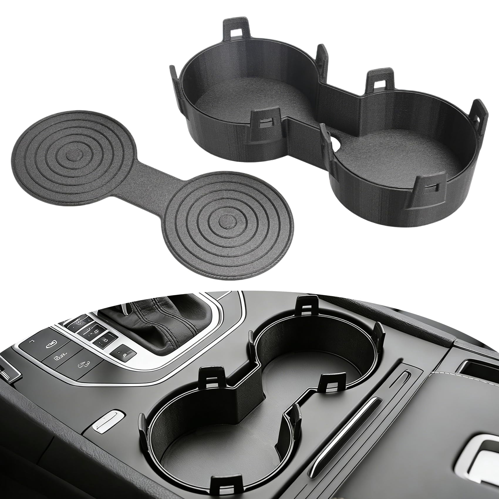 Cup Holder Replacement for Jetta A6 2011-2016, Center Console Drink Holder Insert, Interior Organizer Accessory for Vehicle Cabin