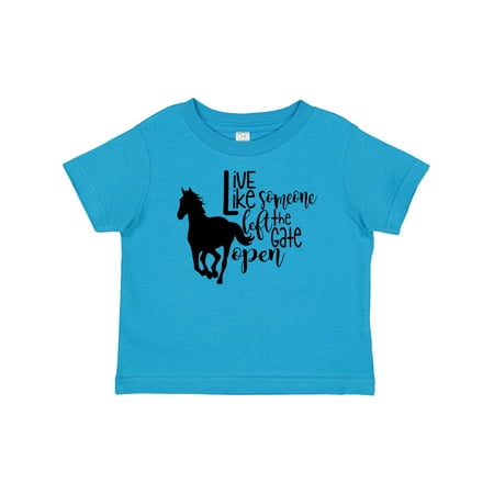 

Inktastic Live Like Someone Left the Gate Open Horse Silhouette Gift Baby Boy or Baby Girl T-Shirt