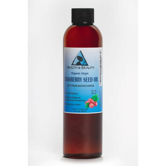 Cranberry seed oil unrefined organic virgin cold pressed raw natural pure 8 oz