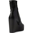 thumbnail image 5 of Steve Madden Witness Black Chunky Wedge Platform Round Toe Fashion Ankle Boots (Black, 6.5), 5 of 5