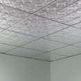 thumbnail image 5 of FASÄDE Traditional 4 Decorative Vinyl 2ft x 2ft Lay in Ceiling Panel in Brushed Aluminum(5 Pack), 5 of 5