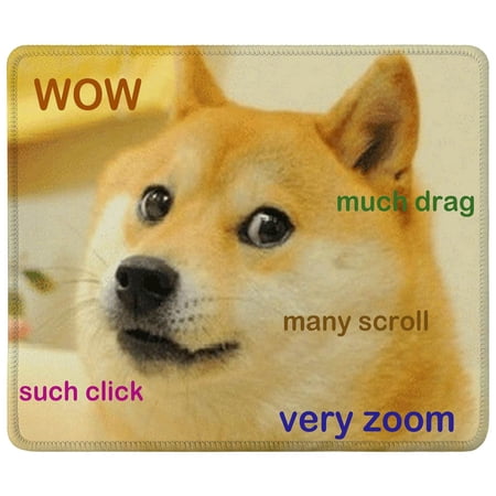 Funny Doge Mouse Pad Non-Slip Rubber Base Gaming MousePads for Computers Laptop Office Computer Mouse Pad for Wireless Mouse 9.5"x7.9"x0.12" Inch(240mm x 200mm x 3mm)