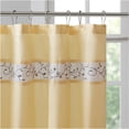 thumbnail image 4 of JERFIT Elegant Floral Embroidered Shower Curtain, Luxury Faux Silk Bathroom Decor with Pintuck Details, 72x72 Inches, Multicolor Polyester, Machine Washable, 4 of 4