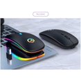thumbnail image 1 of 2.4G Wireless Charging Bluetooth Dual-Mode Charging Silent Mouse Office Wireless Mouse-Dual mode luminous version A, 1 of 4