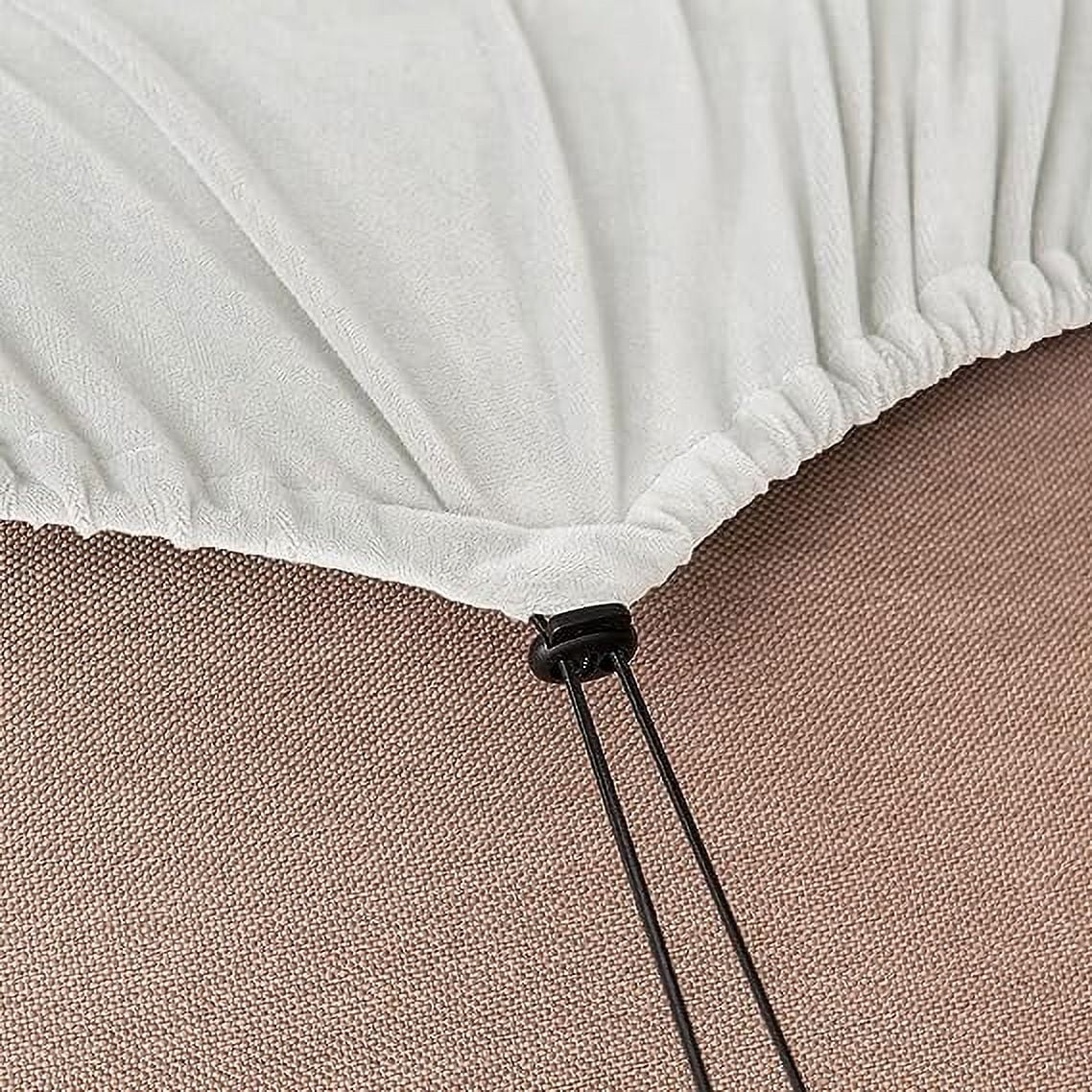 XmhyTop 5 Pieces Stretch Armchair Sofa Cover for 2 Seater Couch Soft Washable Sofa Slipcover with Individual Backrest and Cushion Covers for Kids Cats Dogs (White,2 Seat)