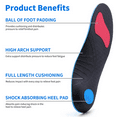 thumbnail image 4 of TOPSOLE Plantar Fasciitis Pain Relief Insoles Orthotic Arch Support Shoe Inserts for Flat Feet Metatarsalgia Insole Arch Support Insoles for Men and Women, 4 of 7