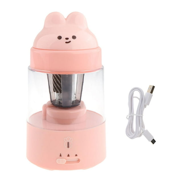 Abbracc Semi Auto Pencil Sharpener Container Cartoon Fast Speed Educational Toy Electric pink