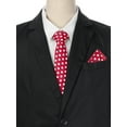 thumbnail image 6 of INSPIRE CHIC Men's Polka Dots Pocket Square With Self-Tied Neck Tie Sets for Business Suit, 6 of 6