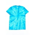 thumbnail image 3 of Teal Tie Dye Shirt - Unisex Summer Casual Short Sleeve Tee, 3 of 3