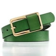 thumbnail image 3 of Fashionable Personality Green Belt Simple Narrow Waistband Skirt Decorative Genuine Belts for Women Accessories FCO143, 3 of 7